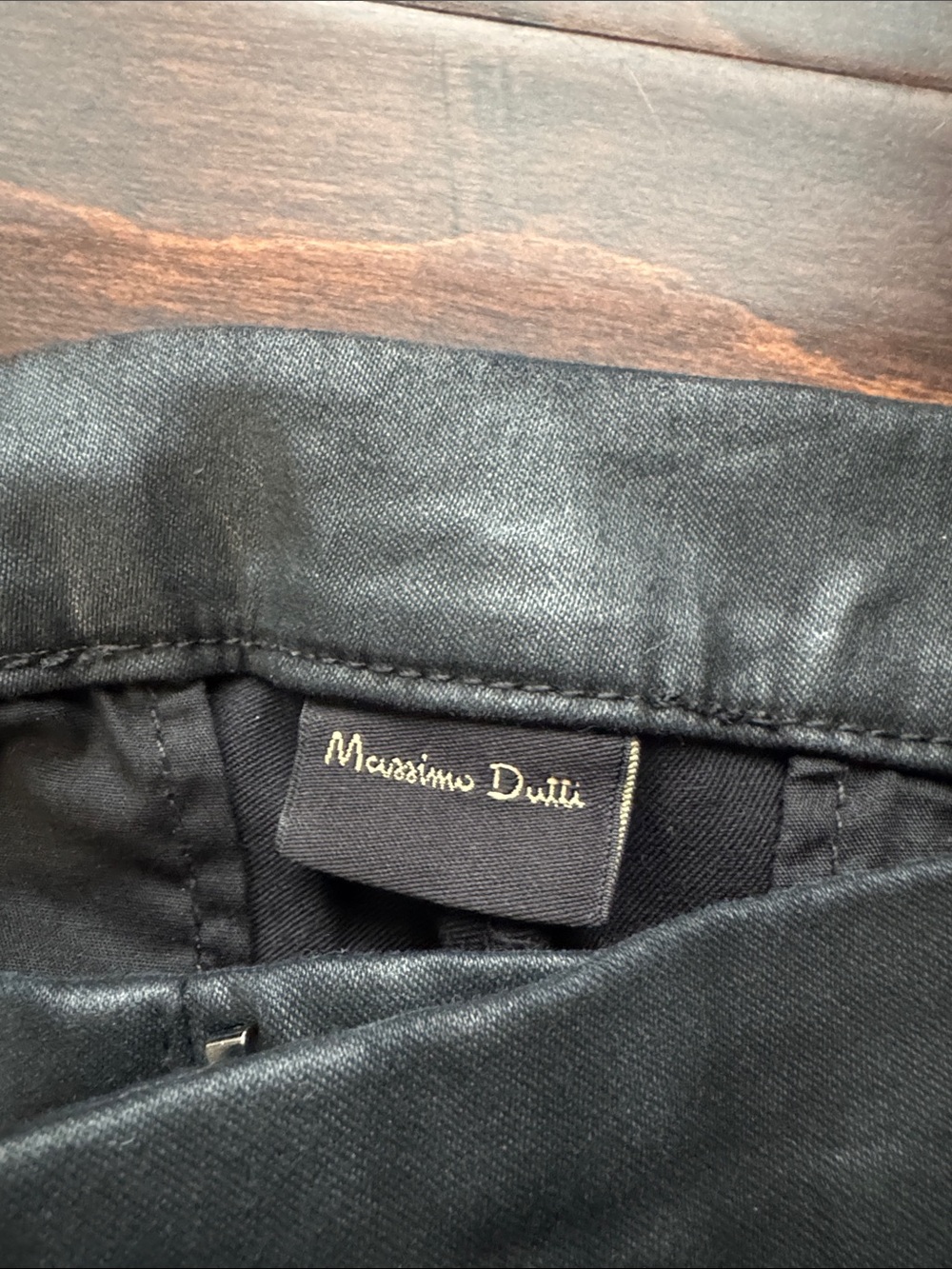 Massimo Dutti Black Faux Leather Skinny Pants - Picture 3 of 4
